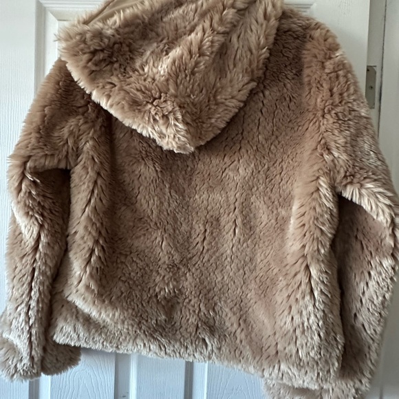 Vintage Spiegel Faux Fur Hooded Jacket XL - Tan Mob Wife Aesthetic - Picture 5 of 7